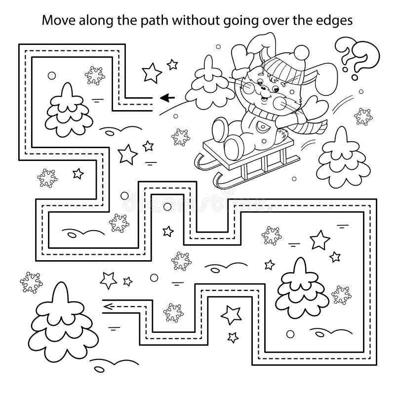 Winter sledding coloring stock illustrations â winter sledding coloring stock illustrations vectors clipart