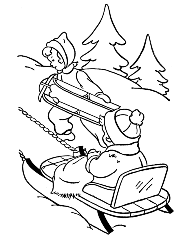 Bluebonkers printable winter coloring sheets