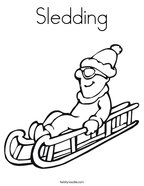 Sled coloring page