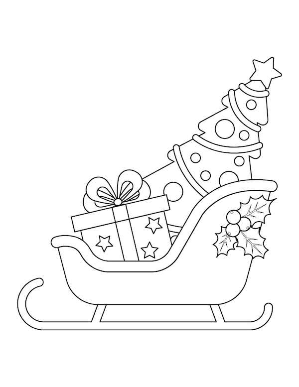 Cheerful christmas coloring pages for kids and adults