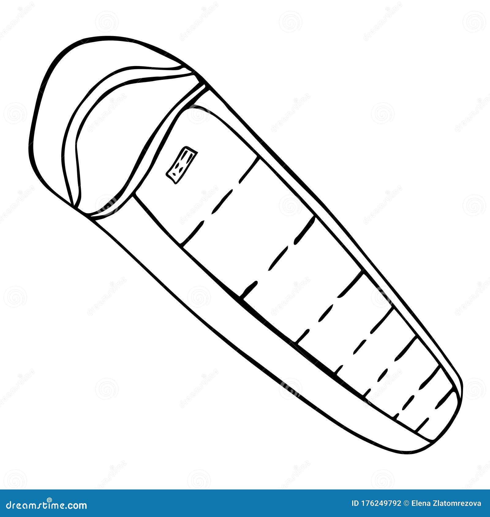 Camping sleeping bag icon hiking adventure equipment symbol stock illustration