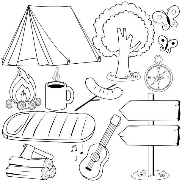 Sleeping bag material stock illustrations royalty
