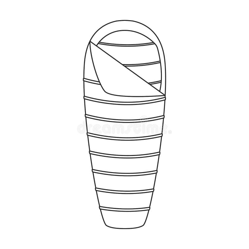 Sleeping bag isolated vector illustration on white background cartoon set icon camping bed stock vector