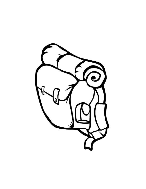 Backpack for camping coloring pages