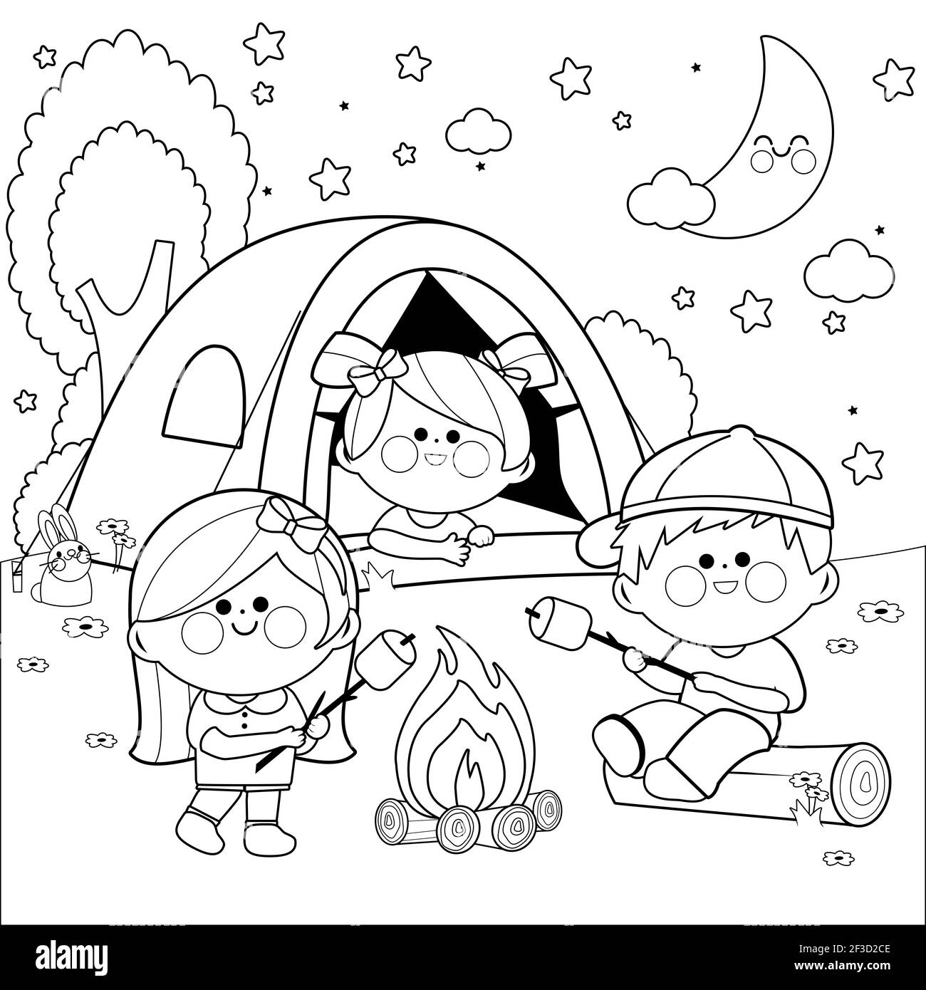 Sleeping bag stars black and white stock photos images