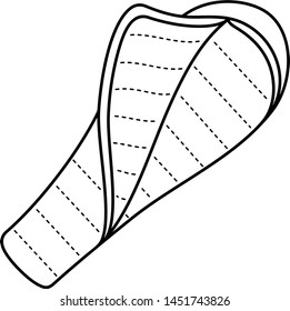 Sleeping bag vector outline icon isolated stock vector royalty free