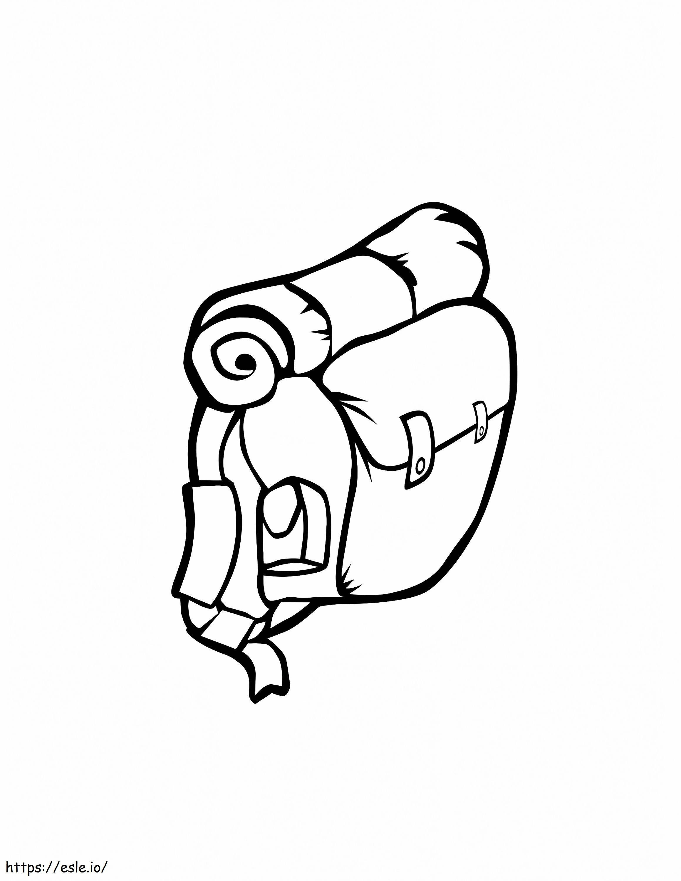 Backpack for camper coloring page