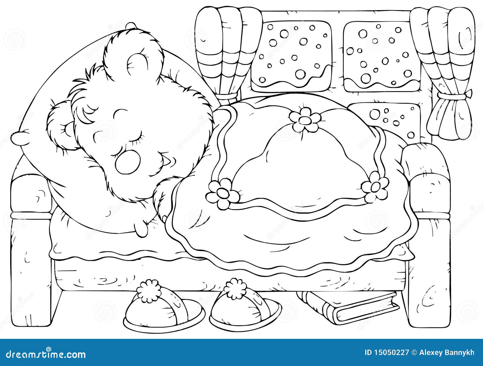 Sleeping bear stock illustration illustration of sketch