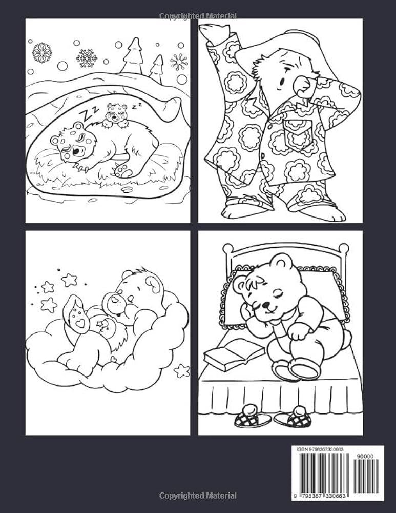 Sleeping bear coloring book incredible illustrations with amazing coloring pages of sleeping bear for adults fun and relaxation perfect gift for special occasions world painting books