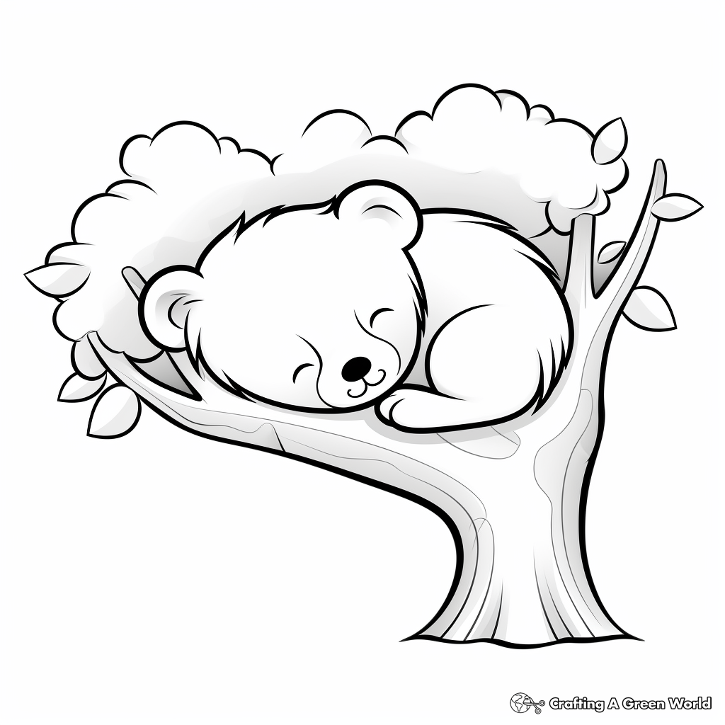 Sleeping bear coloring pages