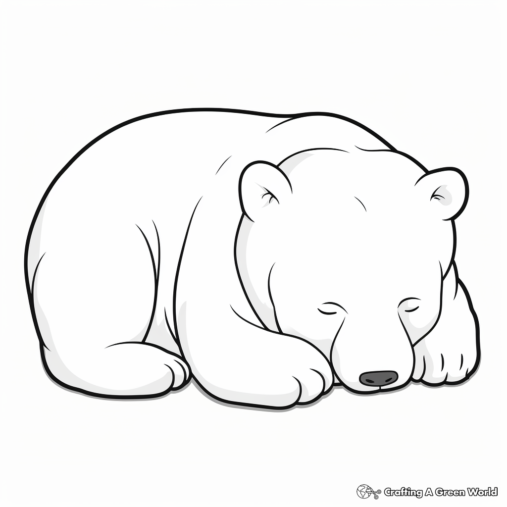 Sleeping bear coloring pages