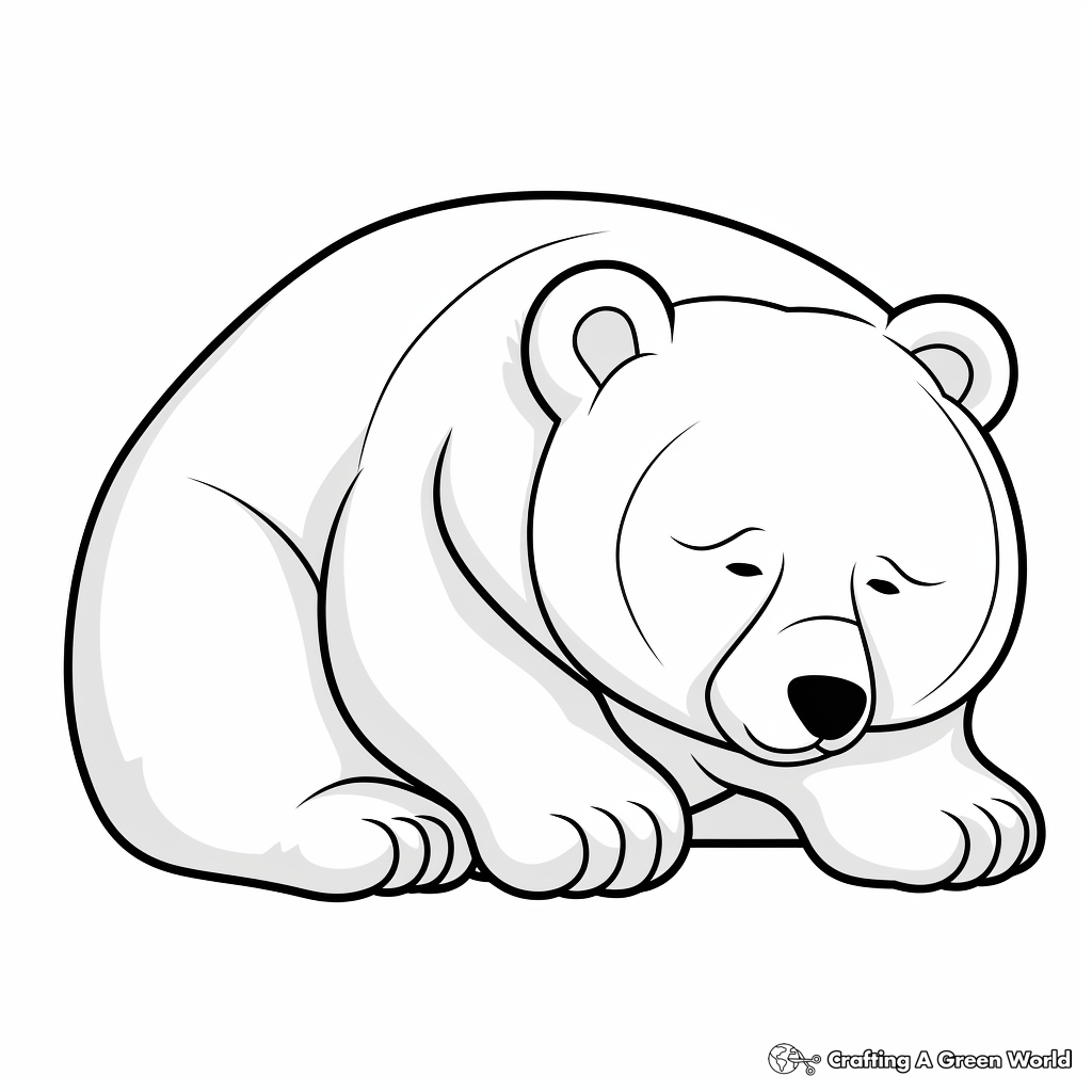 Sleeping bear coloring pages