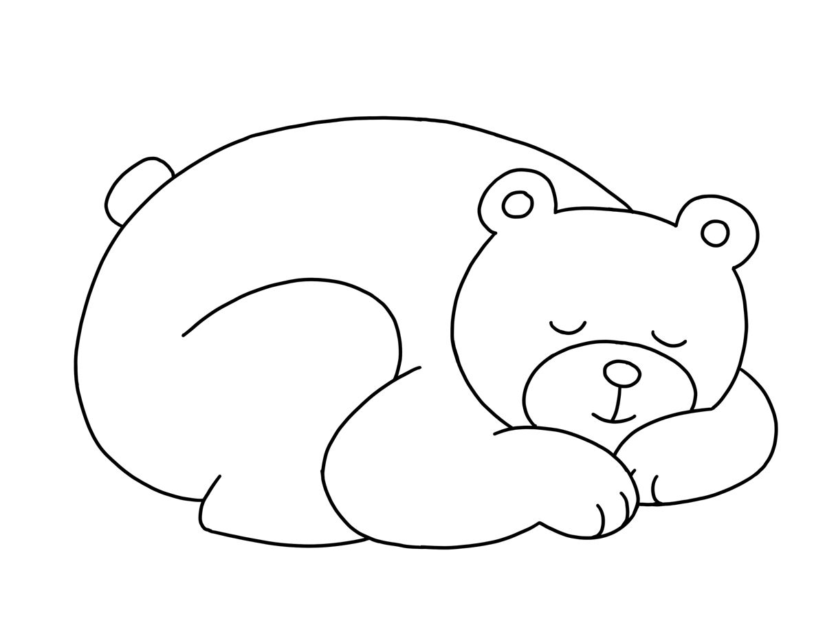 Sleeping bear template ðâïâ yälbaåä eliåi kaläp åablonu ayäcäk