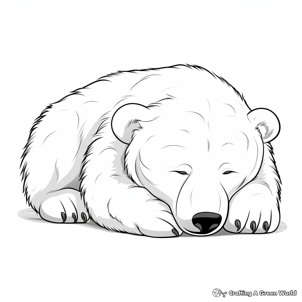 Sleeping bear coloring pages