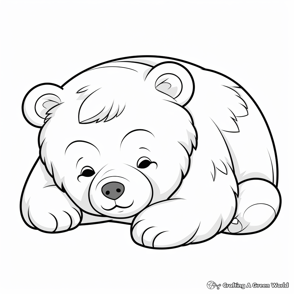 Sleeping bear coloring pages