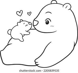 Bear coloring page royalty