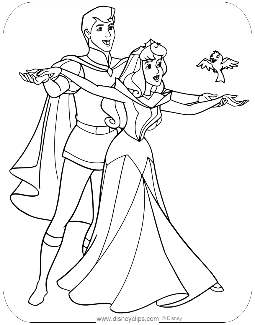 Sleeping beauty coloring pages