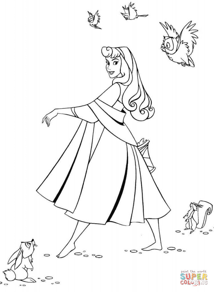 Beautiful aurora coloring page free printable coloring pages