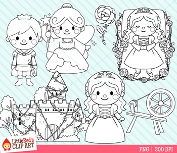 Sleeping beauty clip art by littlered tpt