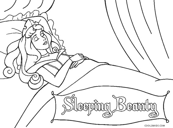 Free printable sleeping beauty coloring pages for kids
