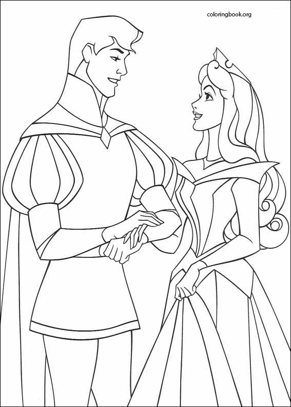 Sleeping beauty coloring page