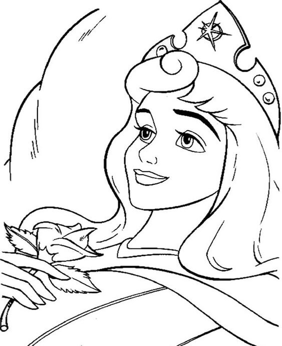 Free easy to print sleeping beauty coloring pages