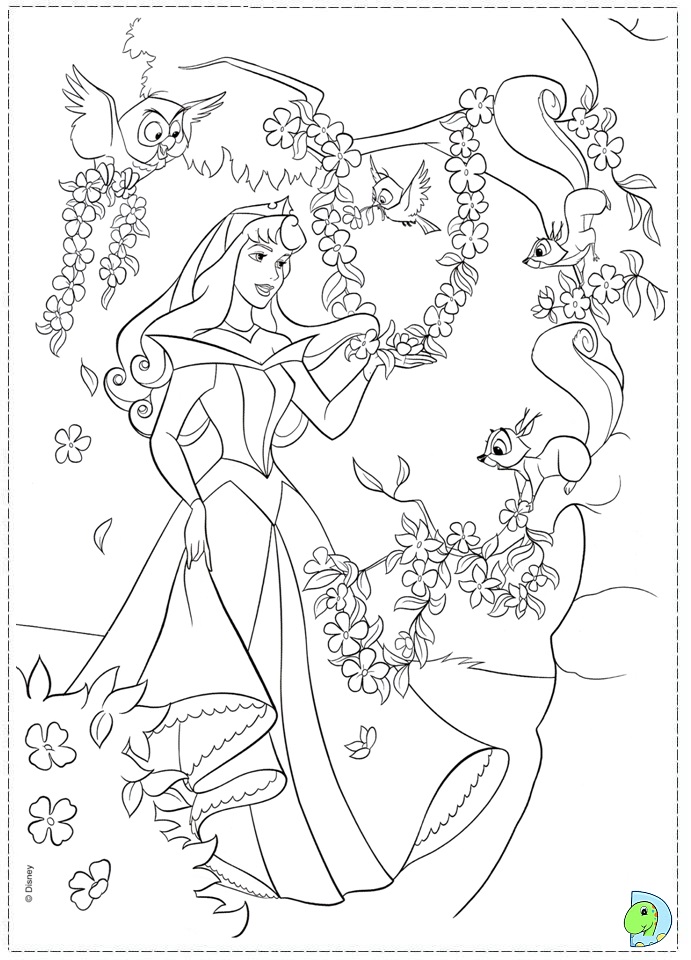 Sleeping beauty coloring page aurora coloring page