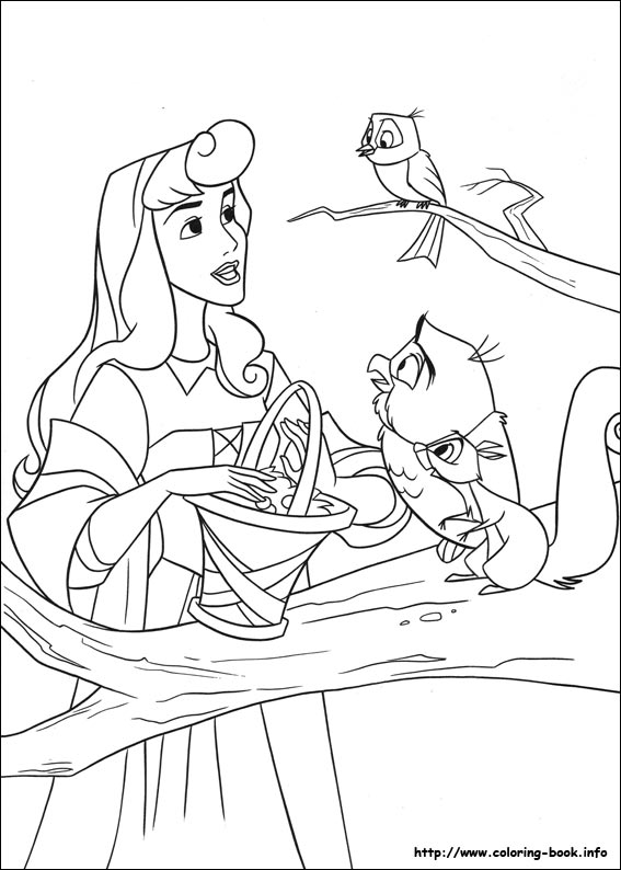 Sleeping beauty coloring picture