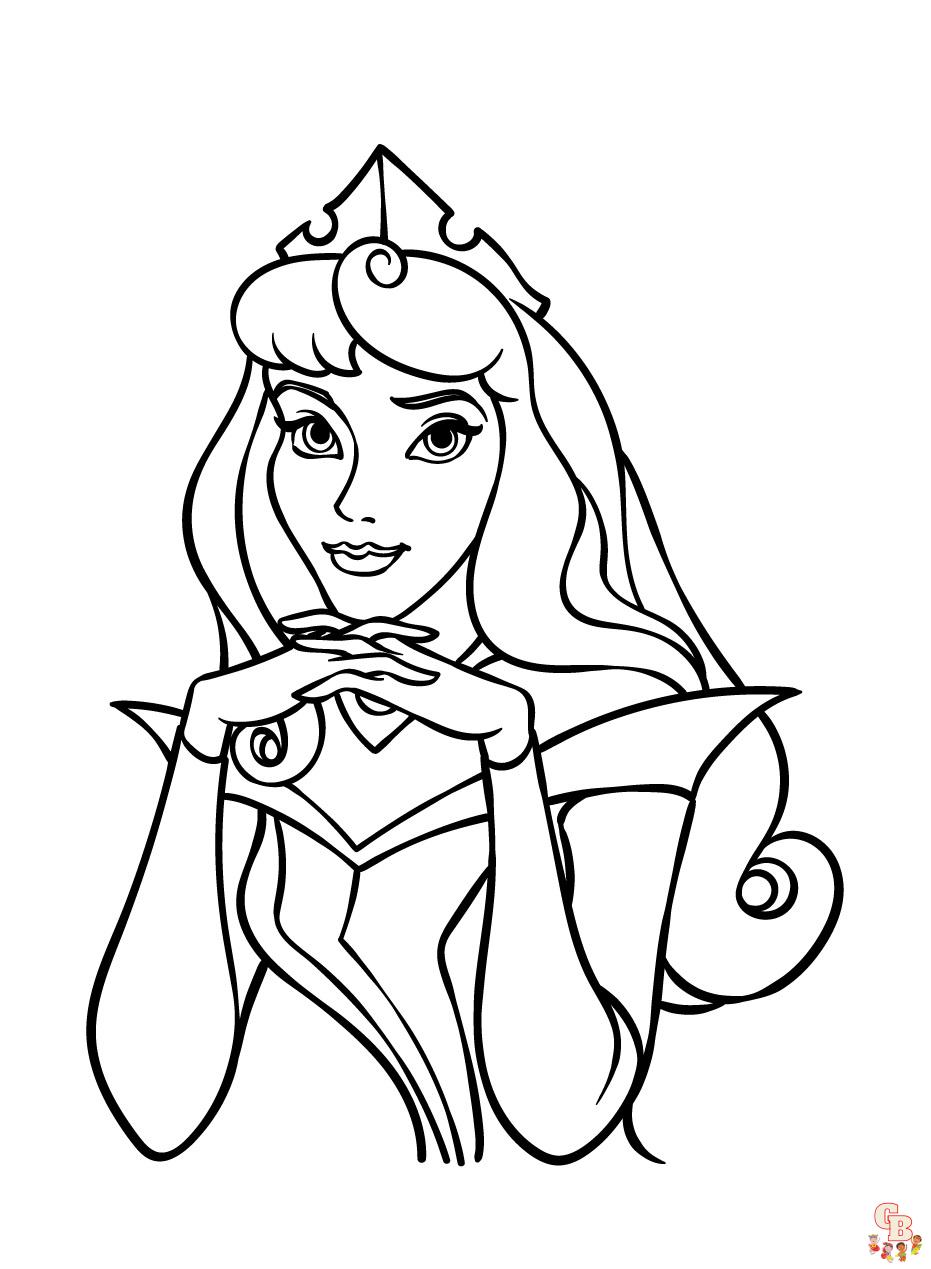 Beautiful sleeping beauty coloring pages printable for kids