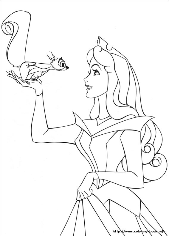 Sleeping beauty coloring picture