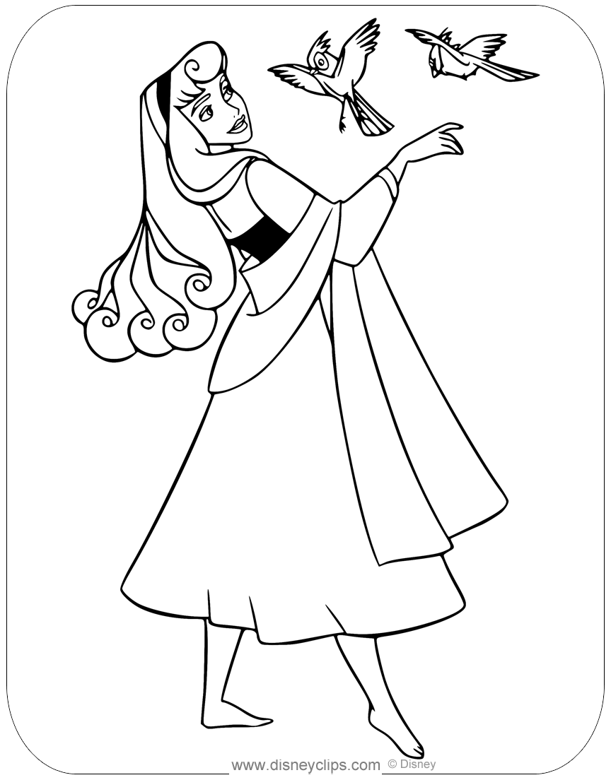 Sleeping beauty coloring pages