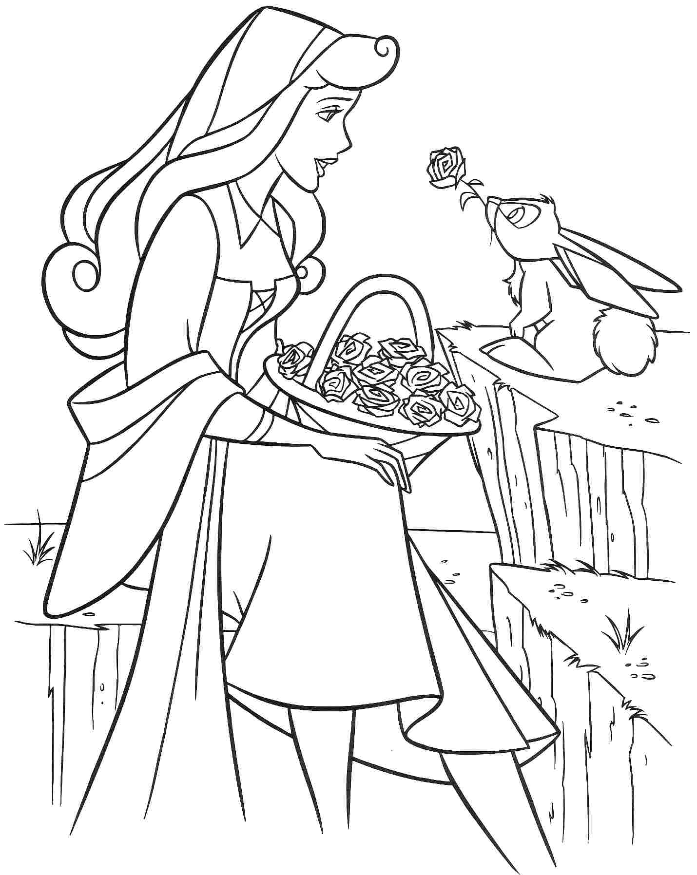 Free printable sleeping beauty coloring pages for kids