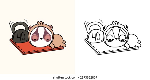 Set clipart shiba dog coloring page stock vector royalty free
