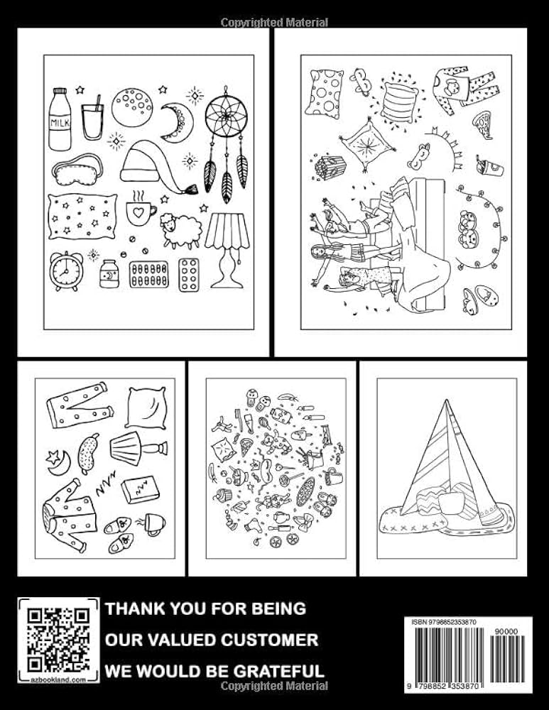 Sleepover party coloring book lovely stuffs coloring pages for kids to have fun relax a great addition to party favours wu safiya books