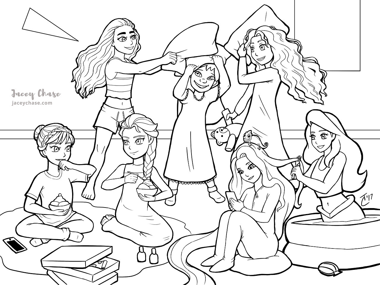 Jacey chase â this was so fun to draw feel free to color