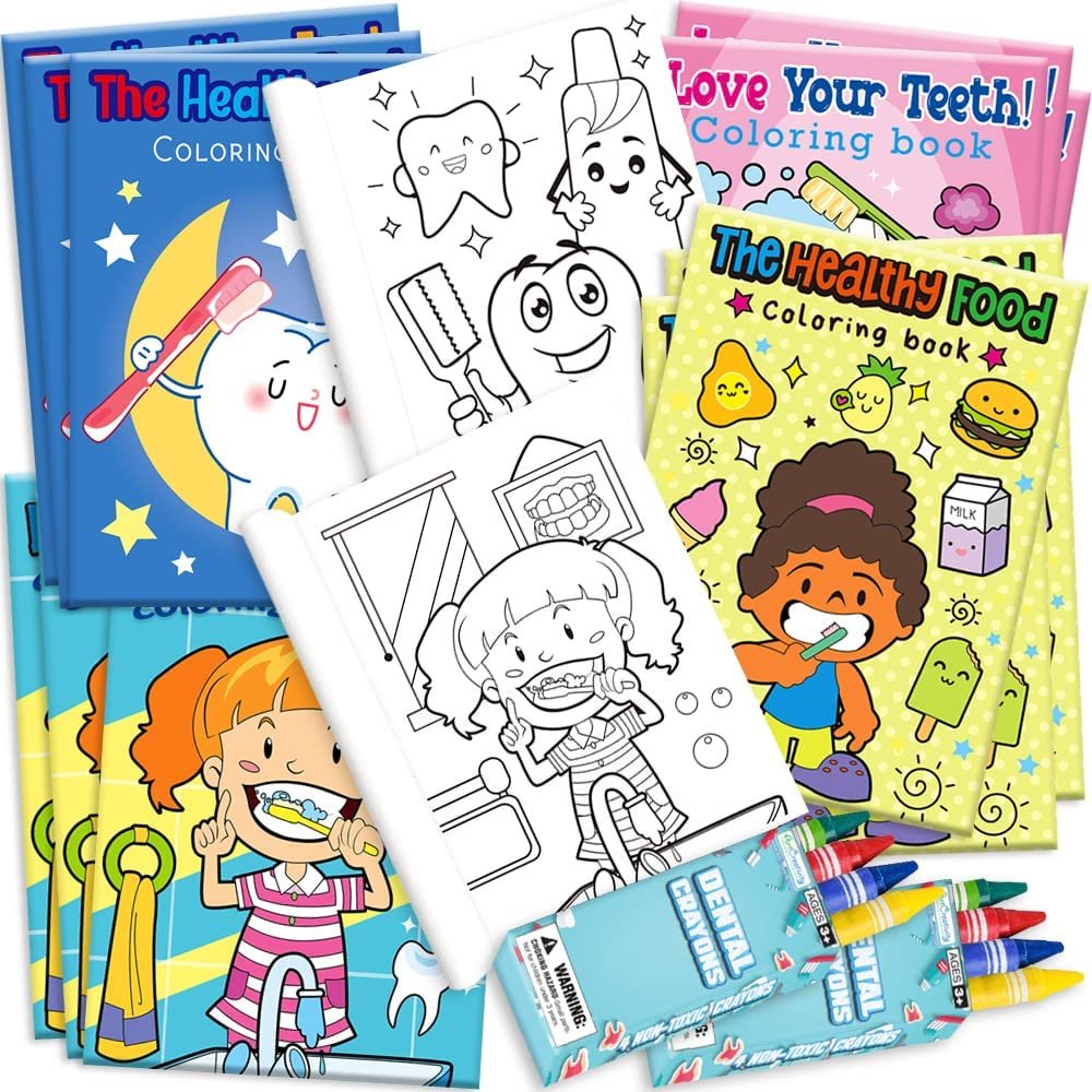 Dental coloring book kit for kids
