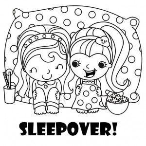 Sleepover loring pages â birthday printable sleepover party sleepover invitations sleepover