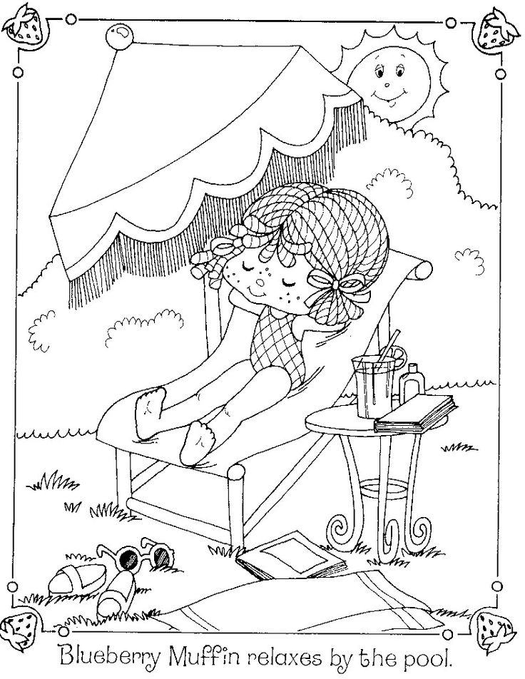 Sleepover colouring book strawberry shortcake coloring pages coloring book pages coloring books