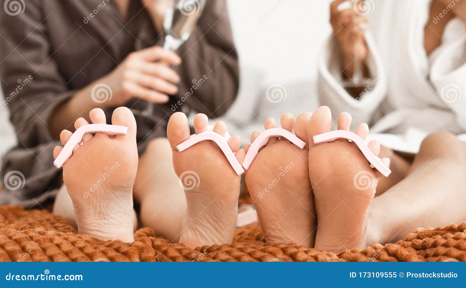 Sleepover feet stock photos