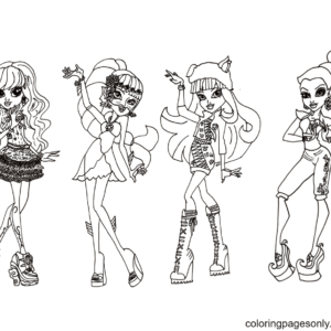Monster high coloring pages printable for free download