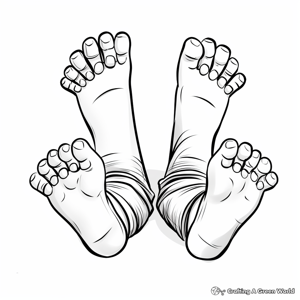 Feet coloring pages