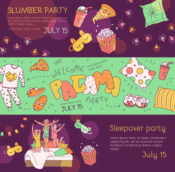 Sleepover stock illustrations royalty