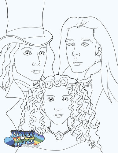 Sleepy hollow fan art coloring page â morbid heart designs