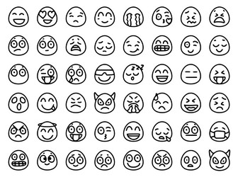 Emoji doodle devil vector images over