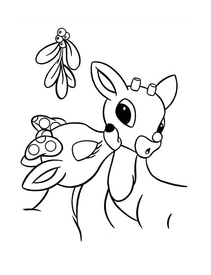 Get into the holiday spirit with printable rudolph coloring pages
