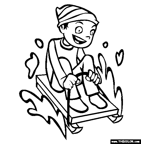 Sleigh coloring page christas coloring pages