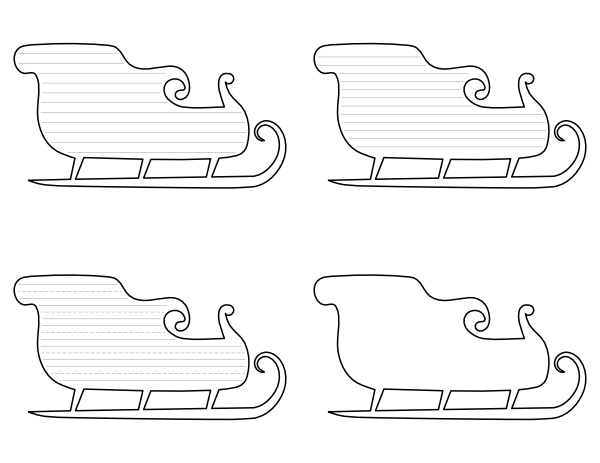 Free printable santa sleigh