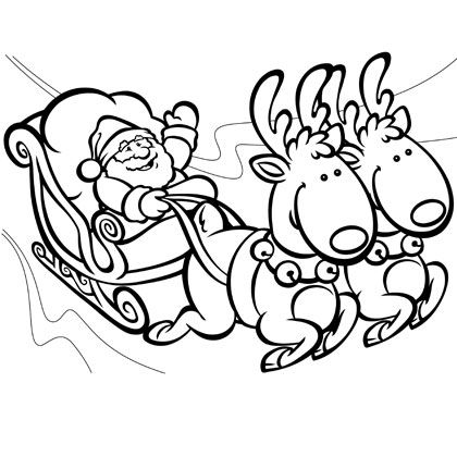 Santas sleigh coloring page pãginas para colorir natal cores do natal papai noel desenho