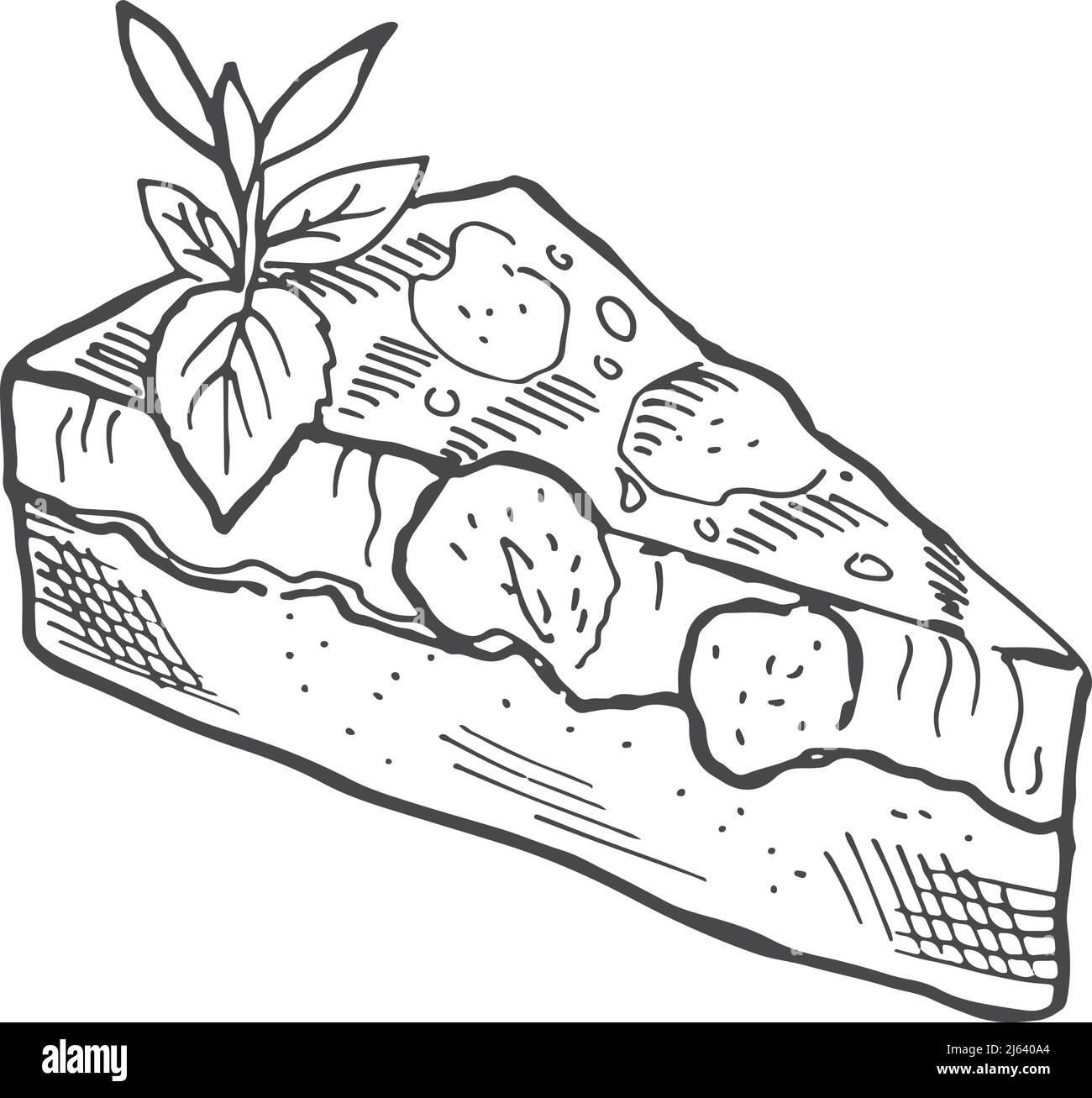 Slice pie black and white stock photos images