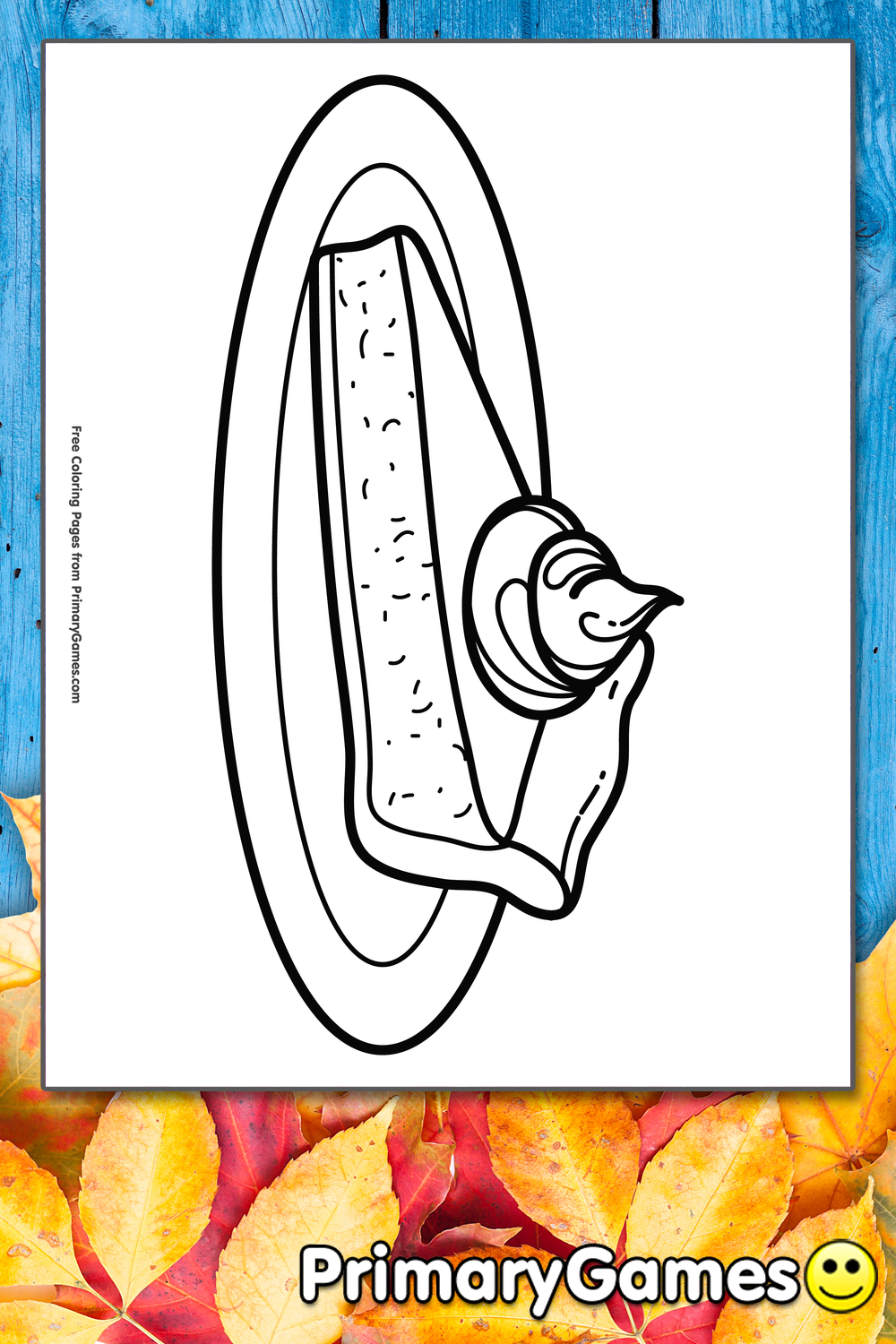 Slice of pumpkin pie coloring page â free printable pdf from